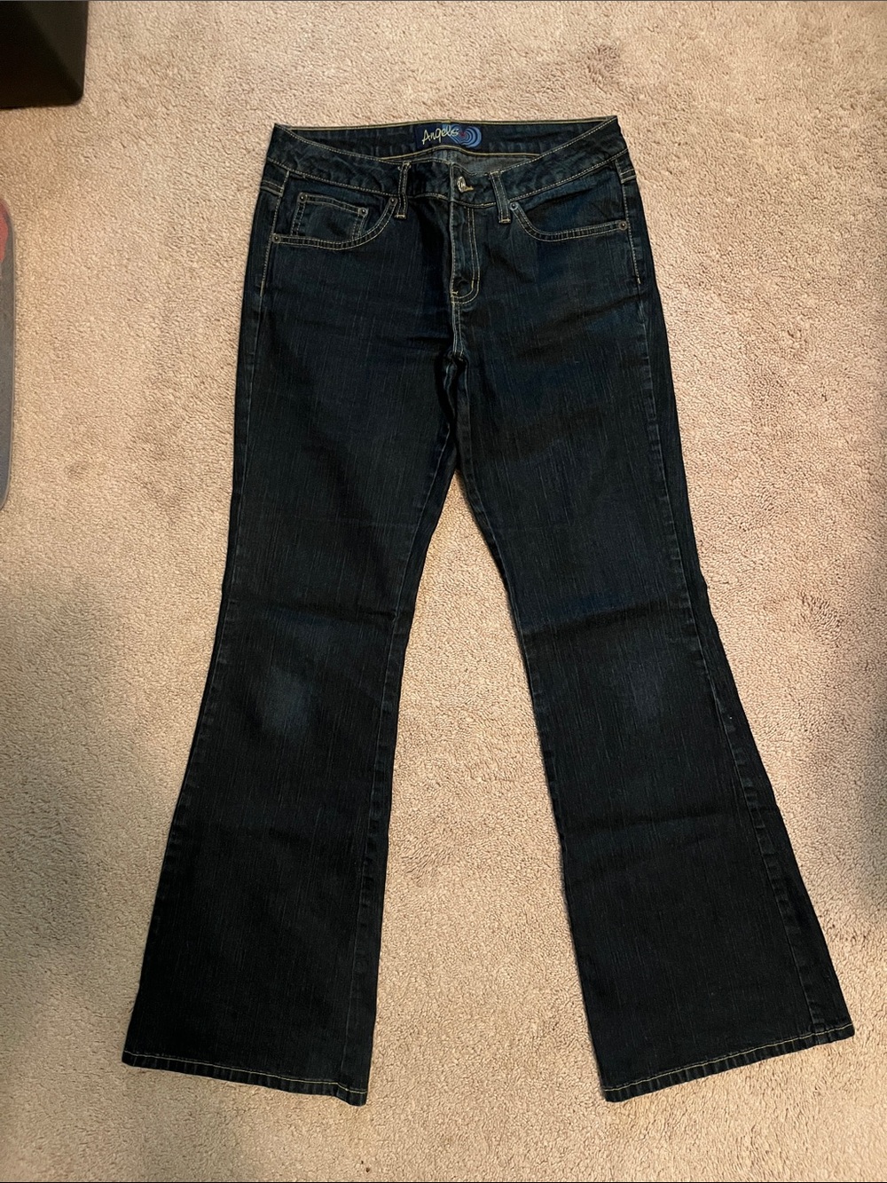 Angels Women’s Dark Blue Flare Jeans Size 9